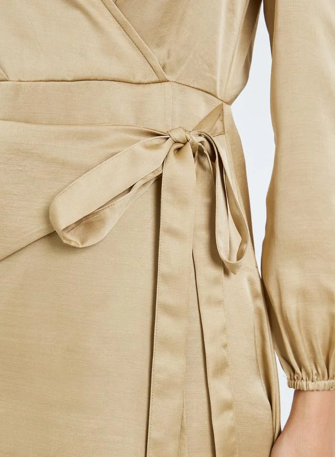 Styli Women Beige Wrap Maxi Dress